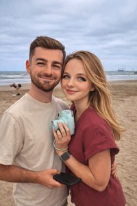 Real couple at beach